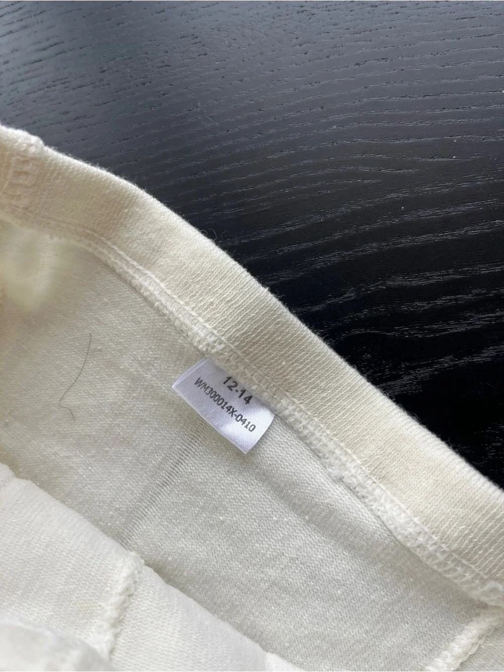 Cream Knit Tights Leggings Stockings Size 12-14 Off White
